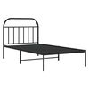 vidaXL Bettgestell mit Kopfteil Metall Schwarz 100x190 cm