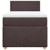 vidaXL Boxspringbett mit Matratze Dunkelbraun 90x200 cm Stoff