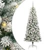 vidaXL K&uuml;nstlicher klappbarer Weihnachtsbaum Gr&uuml;n und Wei&szlig; 240 cm