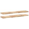 vidaXL Schweberegale 2 Stk. 160x30x4 cm Massivholz Akazie Unbehandelt