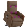 vidaXL Massagesessel mit Aufstehhilfe Braun Stoff