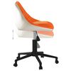 vidaXL B&uuml;rostuhl Drehbar Orange und Wei&szlig; Kunstleder