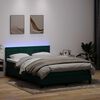 vidaXL Boxspringbett mit Matratze Dunkelgr&uuml;n 140x220 cm Samt