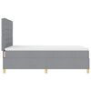 vidaXL Boxspringbett mit Matratze Hellgrau 140 x 190 cm Stoff