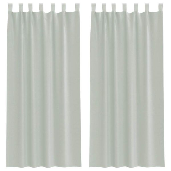 vidaXL Voile Vorh&auml;nge mit Schlaufen 2 Stk. Hellgrau 140x225 cm