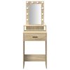 vidaXL Schminktisch mit Speicher Braun 50 x 41 x 140 cm Holzwerkstoff
