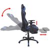 vidaXL Neigbarer Racing-B&uuml;rostuhl mit Fu&szlig;st&uuml;tze Blau