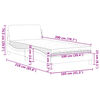 vidaXL Bett mit Matratze "Dover" Grau 100x200 cm Kunstleder