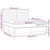 vidaXL Boxspringbett mit Matratze & LED Taupe 160x200 cm Stoff
