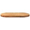 vidaXL Tischplatte Hellbraun 80x40x4 cm Massivholz Eiche Oval