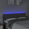 vidaXL LED Kopfteil Dunkelgrau 144x5x78/88 cm Stoff