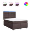 vidaXL Boxspringbett mit Matratze Dunkelbraun 140x190 cm Stoff