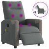 vidaXL Massagesessel Elektrisch Dunkelgrau Stoff