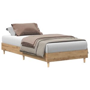 vidaXL Bettgestell ohne Matratze Artisan-Eiche 75x190cm Holzwerkstoff