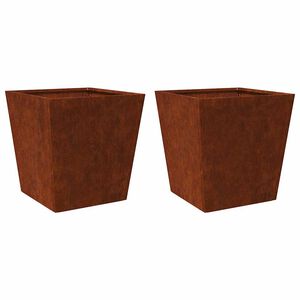 vidaXL Pflanzk&uuml;bel 2 Stk. 50x50x50 cm Wetterfester Stahl
