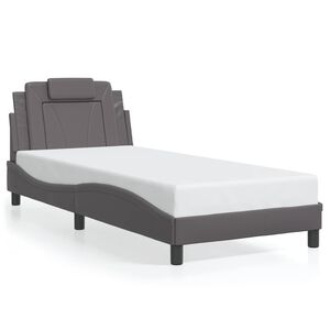 vidaXL Bettgestell "Viana" ohne Matratze Grau 80x200 cm Kunstleder