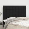 vidaXL Kopfteil Schwarz 144x5x118/128 cm Stoff