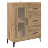 vidaXL Sideboard Artisan-Eiche 69,5 x 34 x 90 cm Verbundholz und Eisen