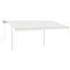 vidaXL Markise Manuell Einziehbar mit Pfosten 4x3 m Creme