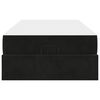vidaXL Bettgestell mit Matratze mit Matratze 2 pcs Schwarz Samt