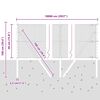 vidaXL Zaunpfosten Silber 100 x 0,4 m (13 mm Maschenweite) Stahl