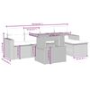 vidaXL 6-tlg. Garten-Sofagarnitur mit Kissen Schwarz Poly Rattan