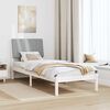 vidaXL Bettrahmen mit Kopfteil Wei&szlig; 80 x 200 cm Massives Kiefernholz