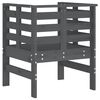 vidaXL Gartenstühle 2 Stk. Grau 61,5x53x71 cm Massivholz Kiefer