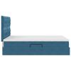 vidaXL Bett mit Stauraum und LED mit LED Dunkelblau 140 x 200 cm Samt
