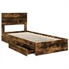 vidaXL Aufbewahrungsbett Ger&auml;ucherte Eiche 100 x 200 cm Holzwerkstoff