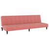 vidaXL Schlafsofa 2-Sitzer mit Hocker Rosa Samt