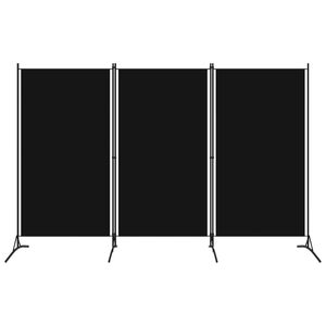 vidaXL 3-tlg. Raumteiler Schwarz 260x180 cm