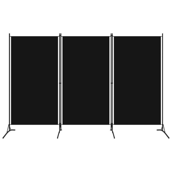 vidaXL 3-tlg. Raumteiler Schwarz 260x180 cm