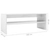 vidaXL Couchtisch Hochglanz-Wei&szlig; 100x40x40 cm Holzwerkstoff