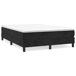 vidaXL Boxspringbettgestell Schwarz 140x200 cm Samt