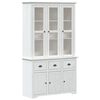 vidaXL Highboard BODO Wei&szlig; 115,5x43x200,5 cm Massivholz Kiefer