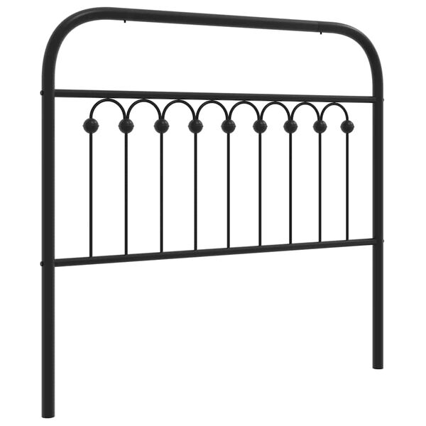 vidaXL Ersatz-Kopfteil Metall Schwarz 100 cm