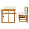 vidaXL Garten Bistro Set 3 pcs Braun Massivholz Akazie