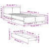 vidaXL Bettgestell mit Schubladen Grau Sonoma 75x190 cm Holzwerkstoff