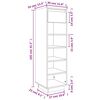vidaXL Schuhregal Weiß 30x34x105 cm Massivholz Kiefer
