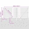 vidaXL Zaunpfosten Silber 50 x 1 m (25 x 25 mm Masche) Stahl