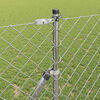 vidaXL Zaunpfosten Silber 10 x 1,4 m (60 x 60 mm Netz) Stahl