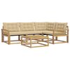 vidaXL Outdoor-Sofagarnitur 5 stk. Wei&szlig; und Beige