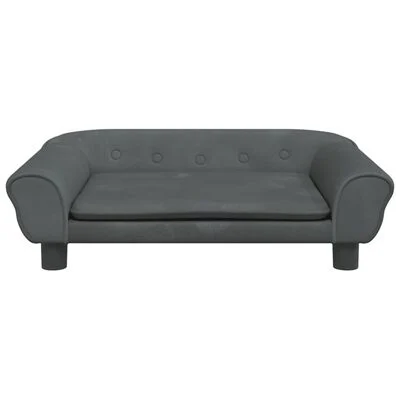 vidaXL Kindersofa Dunkelgrau 70x45x26 cm Samt