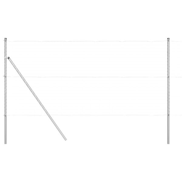 vidaXL Zaunpfosten 52 pcs Grau 3,2 x 3,2 x 170 cm