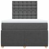 vidaXL Boxspringbett mit Matratze Dunkelgrau 120x200 cm Stoff