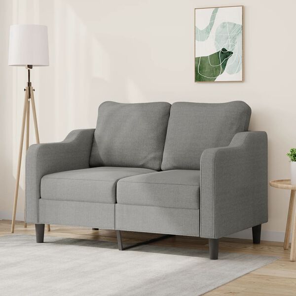 vidaXL 2-Sitzer-Sofa Dunkelgrau 120 cm Stoff