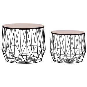 vidaXL Couchtische 2 Stk. Schwarz