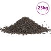 vidaXL Basalt-Kies 25 kg Schwarz 5-8 mm