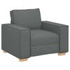 vidaXL Sofa 3 pcs Dunkelgrau Leinenmischgewebe